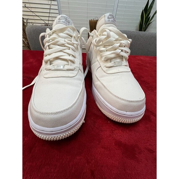 NIKE AIR FORCE 1 07 Off White Canvas Size 12.5 - Picture 13 of 16